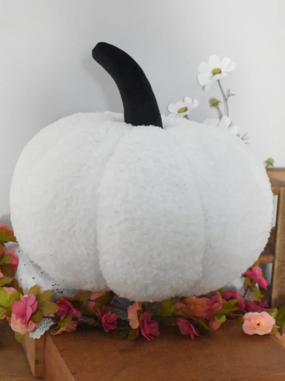 Mr Jack Black White Jack O Lantern Pumpkin Sherpa Throw Pillow Halloween Decor